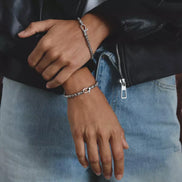 Venezianerarmband silberfarben