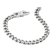 Panzerarmband silberfarben