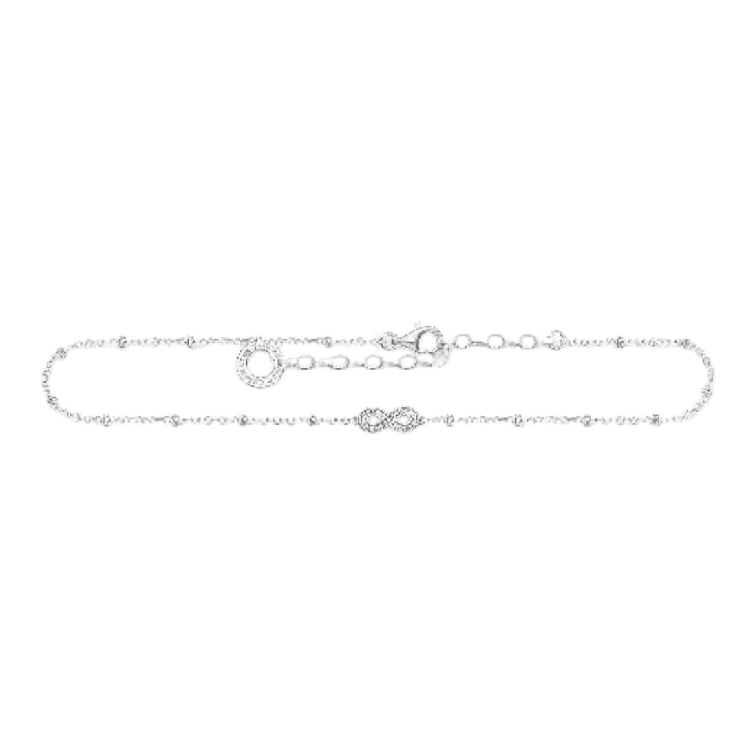 Fußkette "Unendlichkeit" Silber
