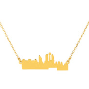 Vergoldete Halskette mit Berliner Skyline