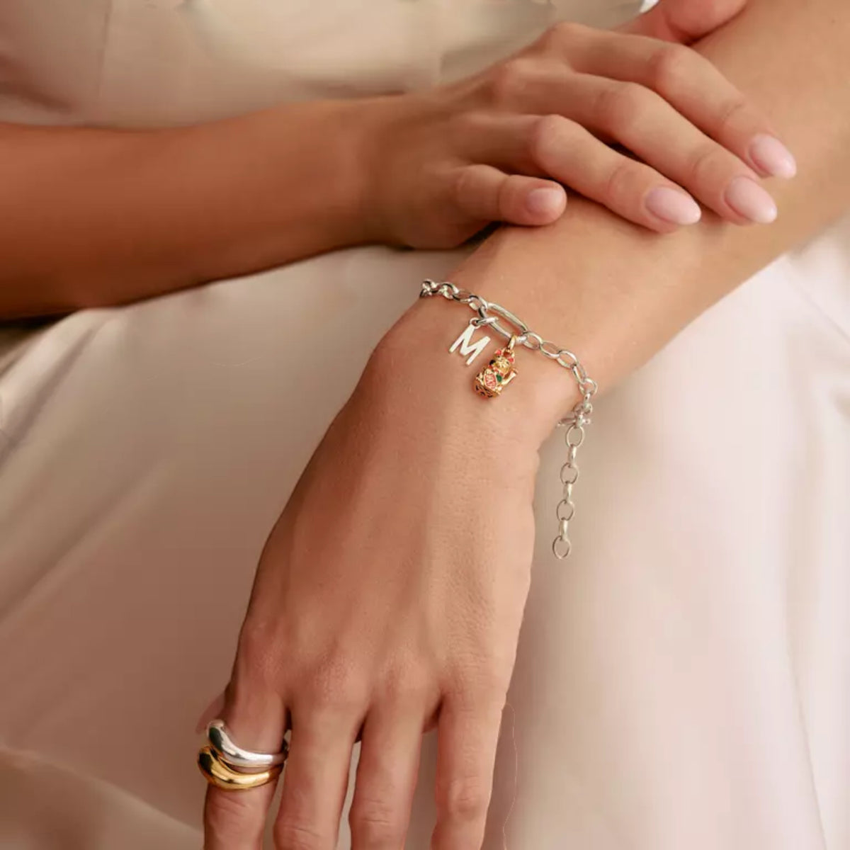 CONNECT Charm-Armband Feinsilber