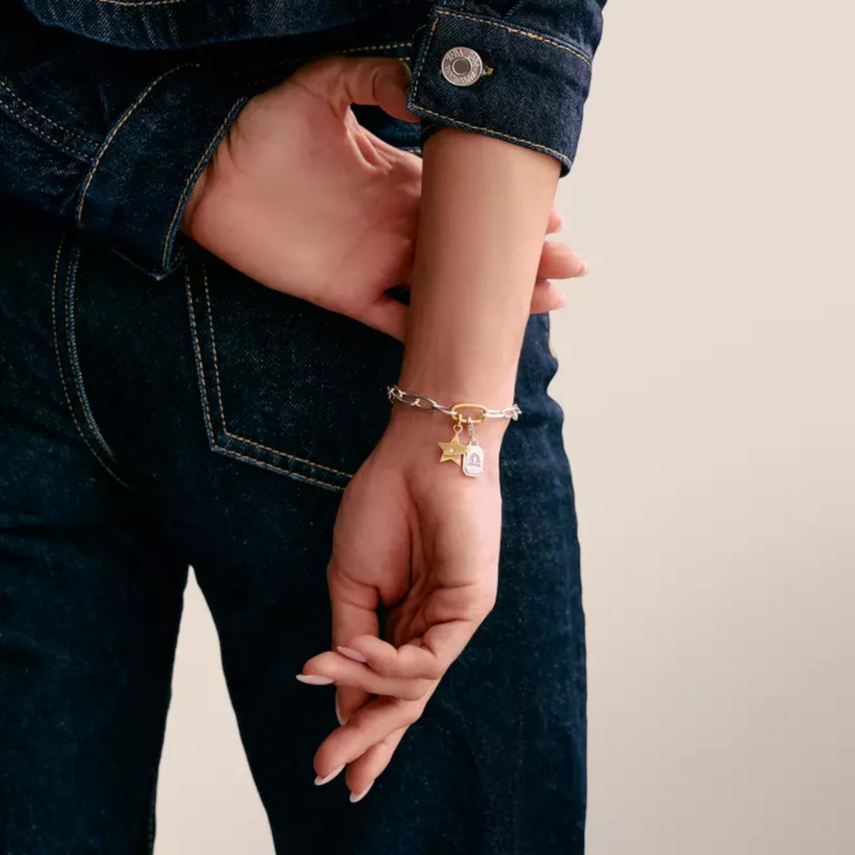 Charm-Armband Connect Link Vergoldet