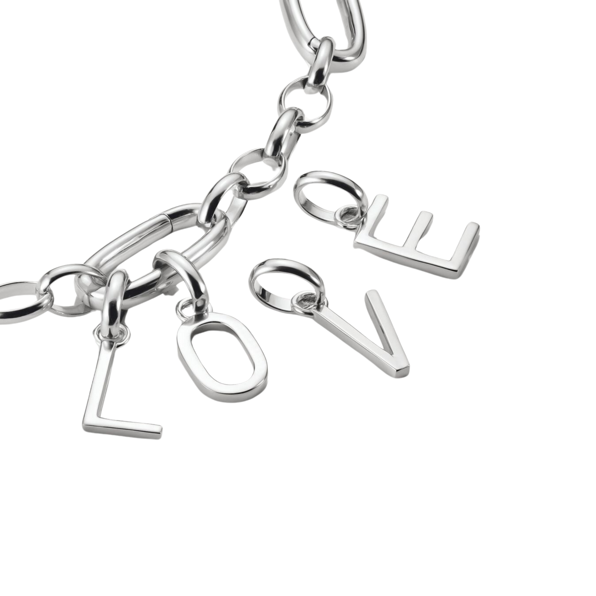 Charm Connect Buchstabe E Silber