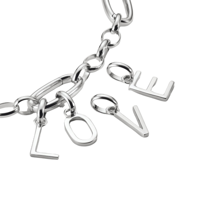 Charm Connect Buchstabe O Silber