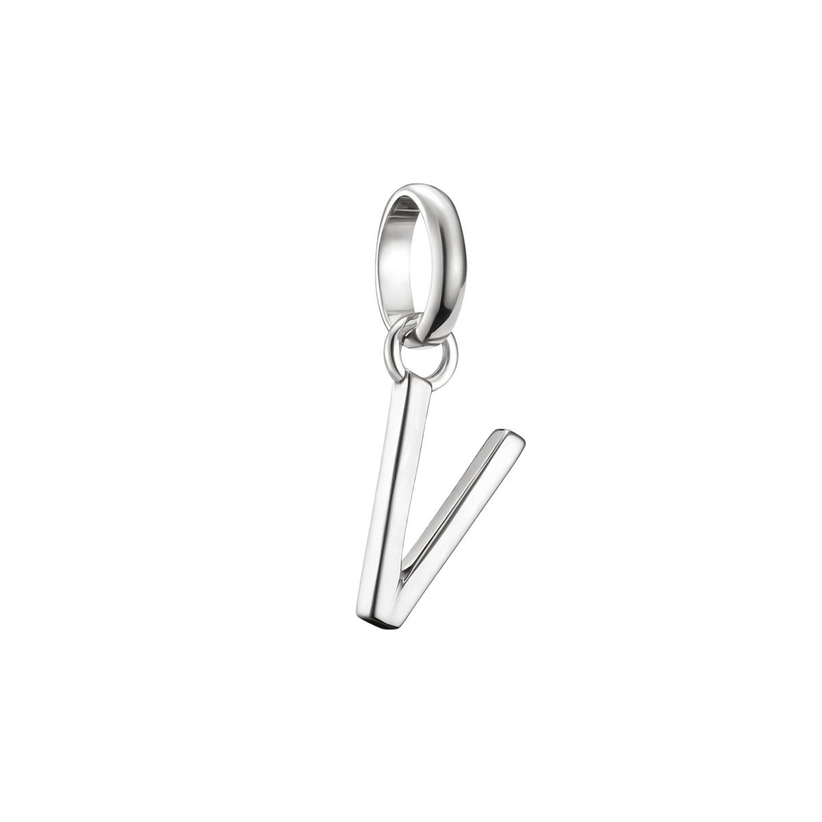 Charm Connect Buchstabe V Silber