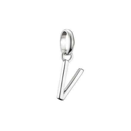 Charm Connect Buchstabe V Silber