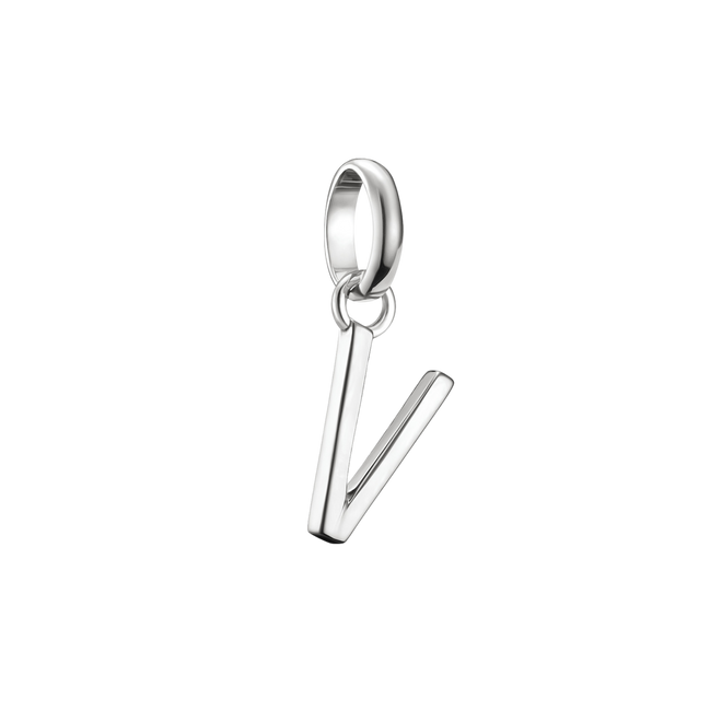 Charm Connect Buchstabe V Silber