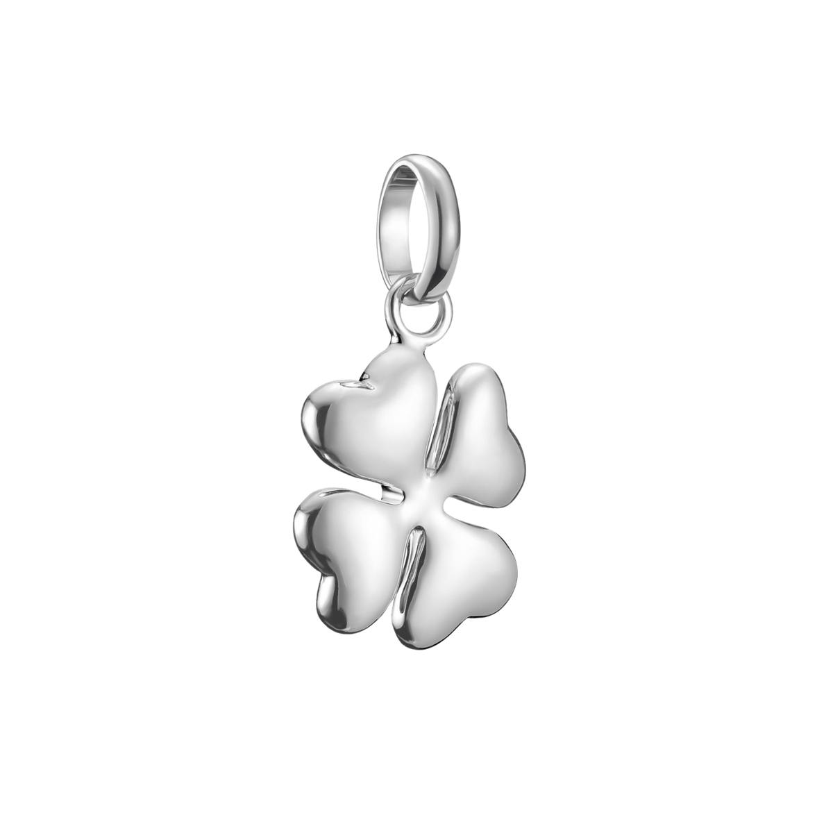 Charm Connect Glücksklee Silber 3D