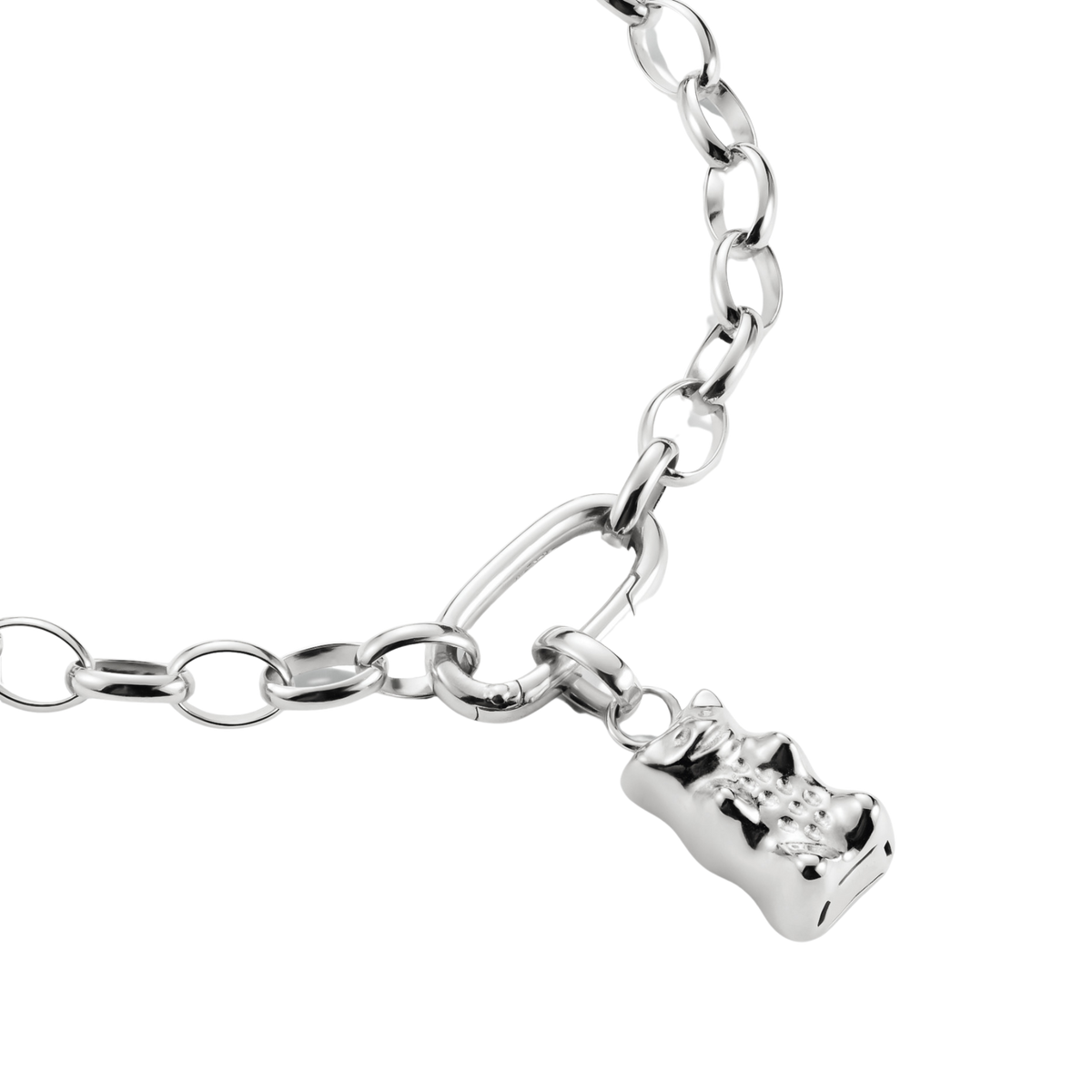 Charm Connect Goldbär Silber
