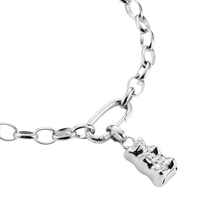 Charm Connect Goldbär Silber
