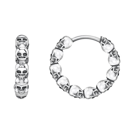Creolen "Totenköpfe" Silber