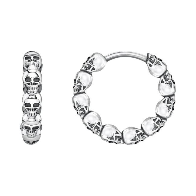 Creolen "Totenköpfe" Silber