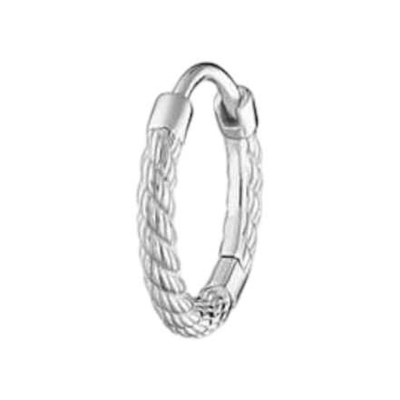 Creole Einzel "Seil" Silber