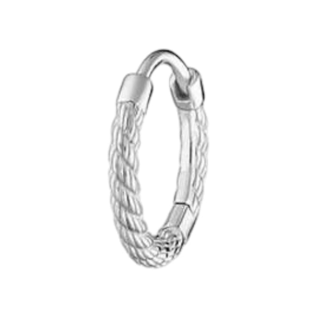 Creole Einzel "Seil" Silber