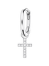 Einzel Creole Kreuz Zirkonia