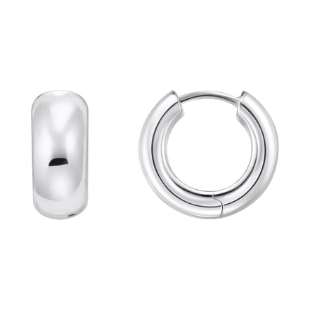 Creolen Mini-Chunky Form Silber