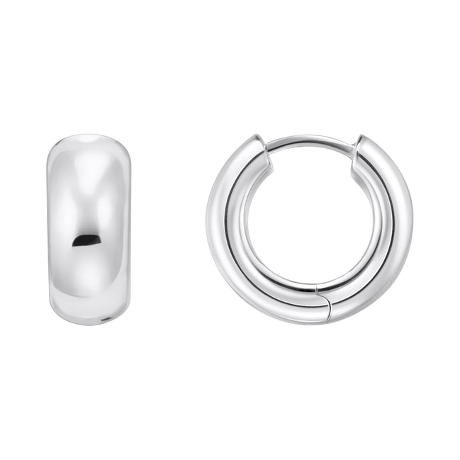 Creolen Mini-Chunky Form Silber