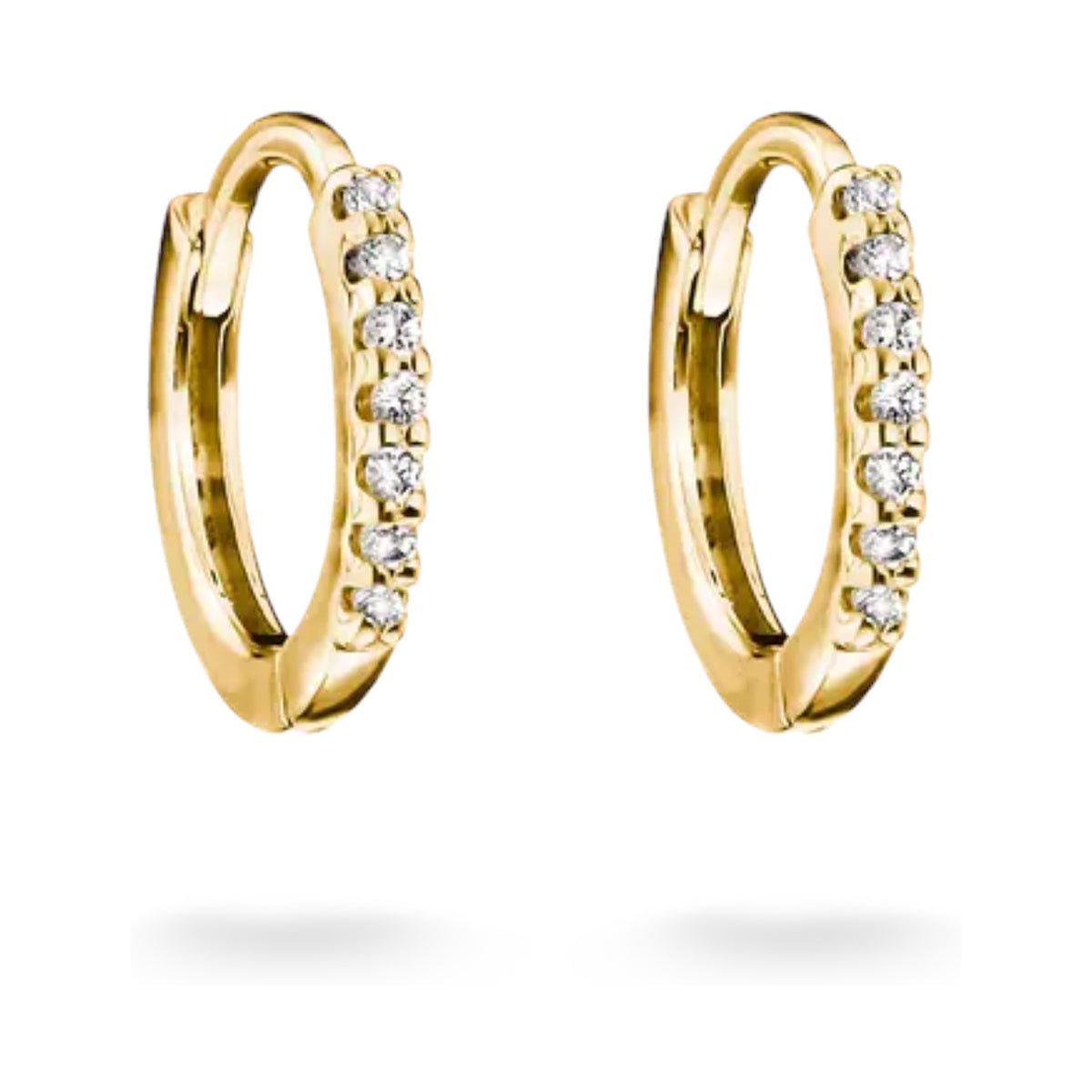 Creolen goldfarben mit Zirkonia