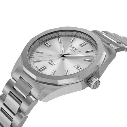 Uhr PRC 100 Solar 39mm silberfarben T1514221103100