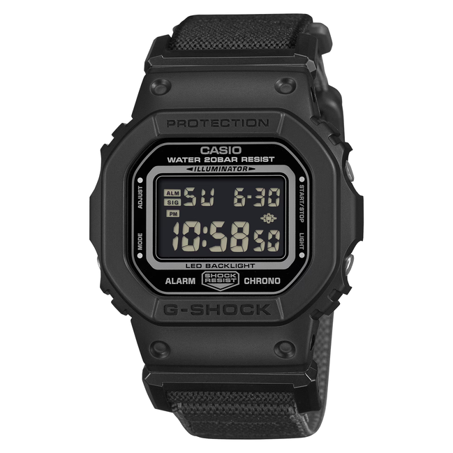 G-Shock Herrenuhr schwarz Polyesterband