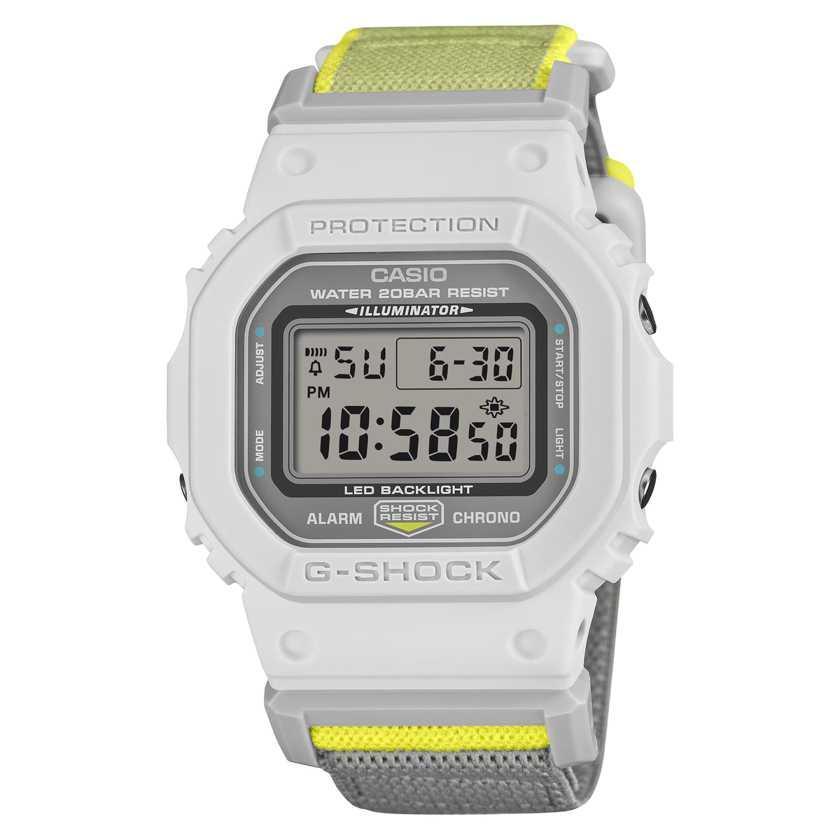 G-Shock Herrenuhr neon Polyesterband