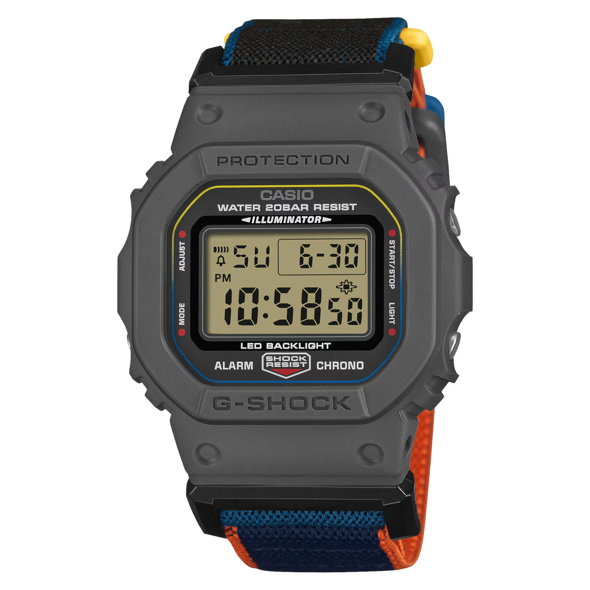 G-Shock Herrenuhr bunt Polyesterband