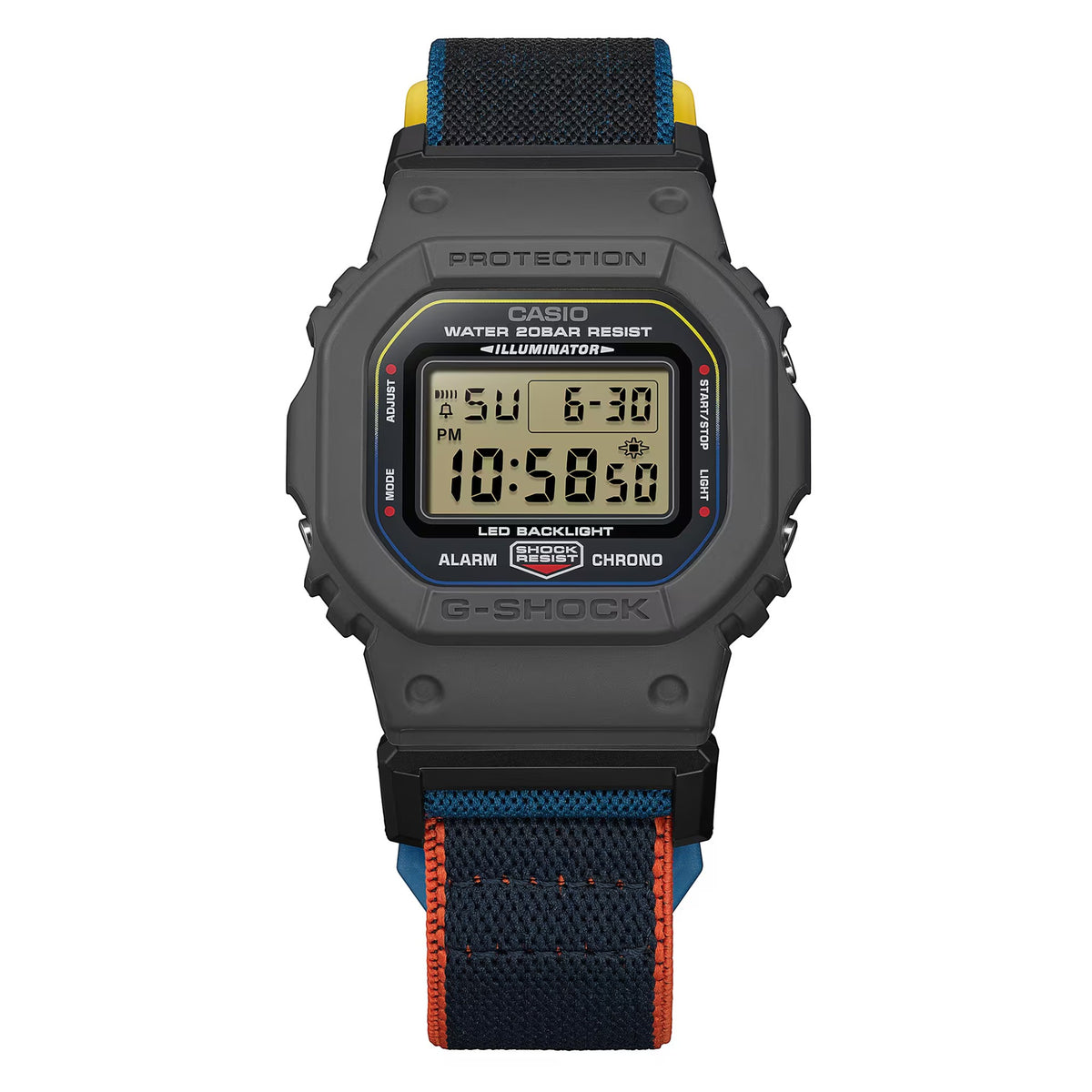 G-Shock Herrenuhr bunt Polyesterband