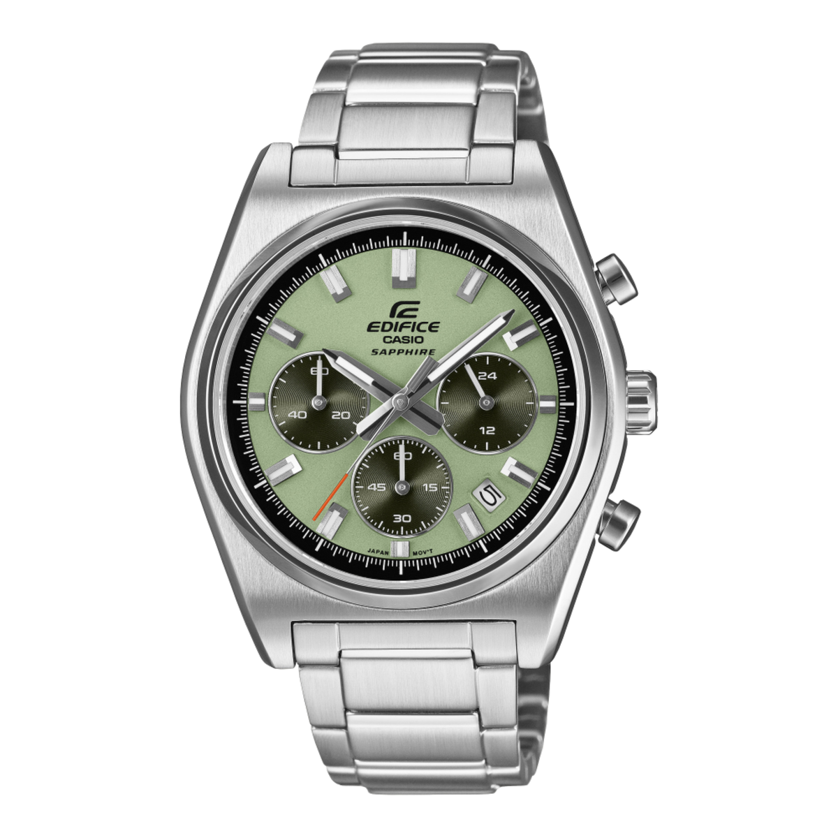 Edifice Armbanduhr silber hellgrün