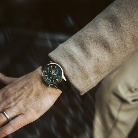 Edifice Herrenuhr grün/schwarz/gold