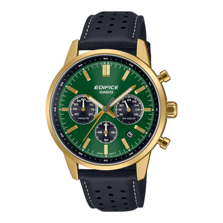 Edifice Herrenuhr grün/schwarz/gold