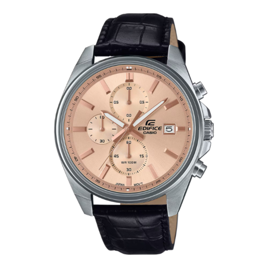 Uhr Edifice Chronograf schwarz, silber