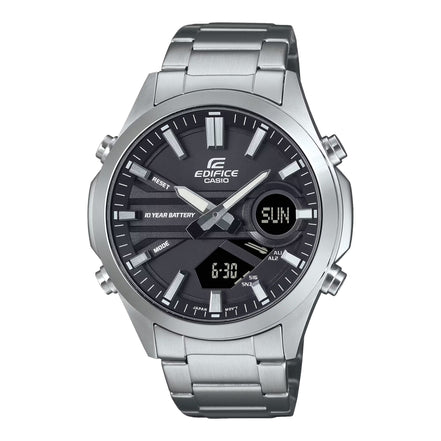 Uhr Edifice schwarz silber