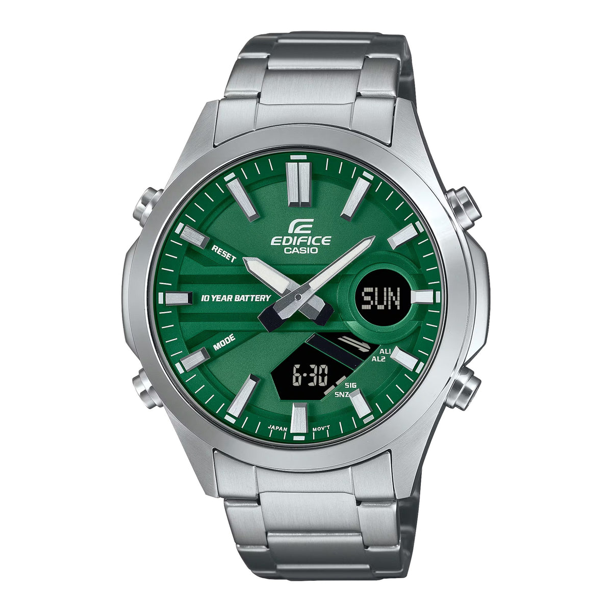 Uhr Edifice grün silber