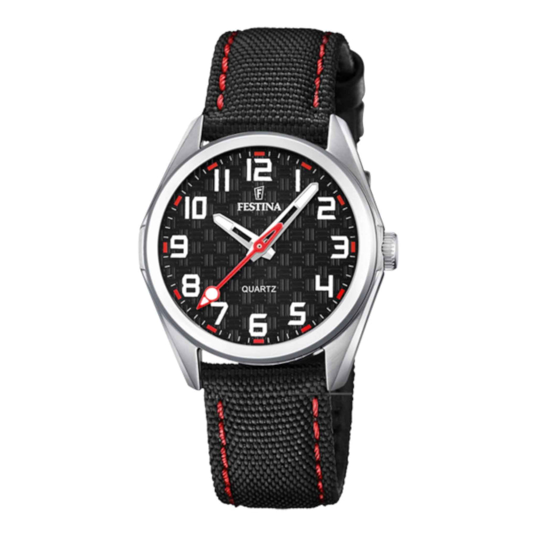 Jungen Armbanduhr schwarz Leder