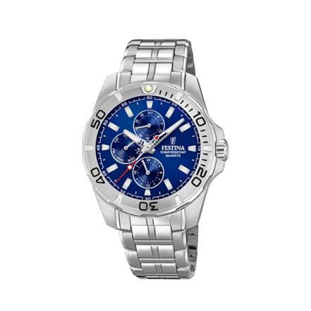 Herrenuhr Multifunktion Edelstahl Blau F20445/2