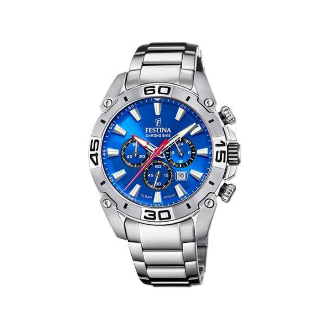 Herrenuhr "Chrono Bike" Edelstahl, blau F20543/2