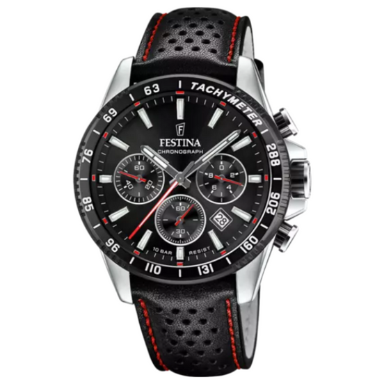 Herrenuhr Timeless Chrono Lederarmband F20561/4