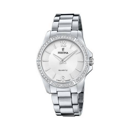 Damenuhr "Mademoiselle" Edelstahl, Zirkonia, silber