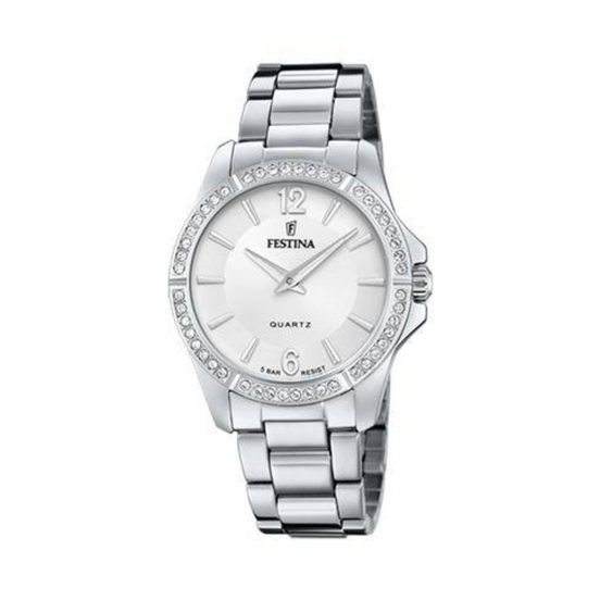 Damenuhr "Mademoiselle" Edelstahl, Zirkonia, silber
