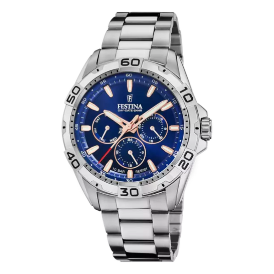 Herrenuhr Edelstahl Armband Blau F20623/2