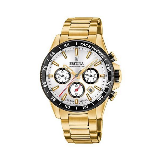 Herrenuhr "Timeless" Chronograph, goldfarben, Ziffer