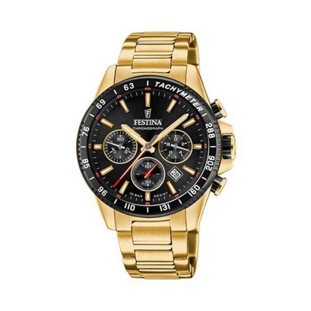 Herrenuhr "Timeless" Chronograph, goldfarben, Ziffer
