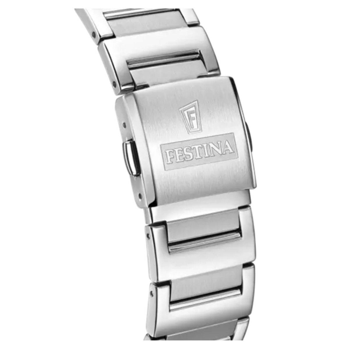 Herrenuhr Silber blaue Zeiger