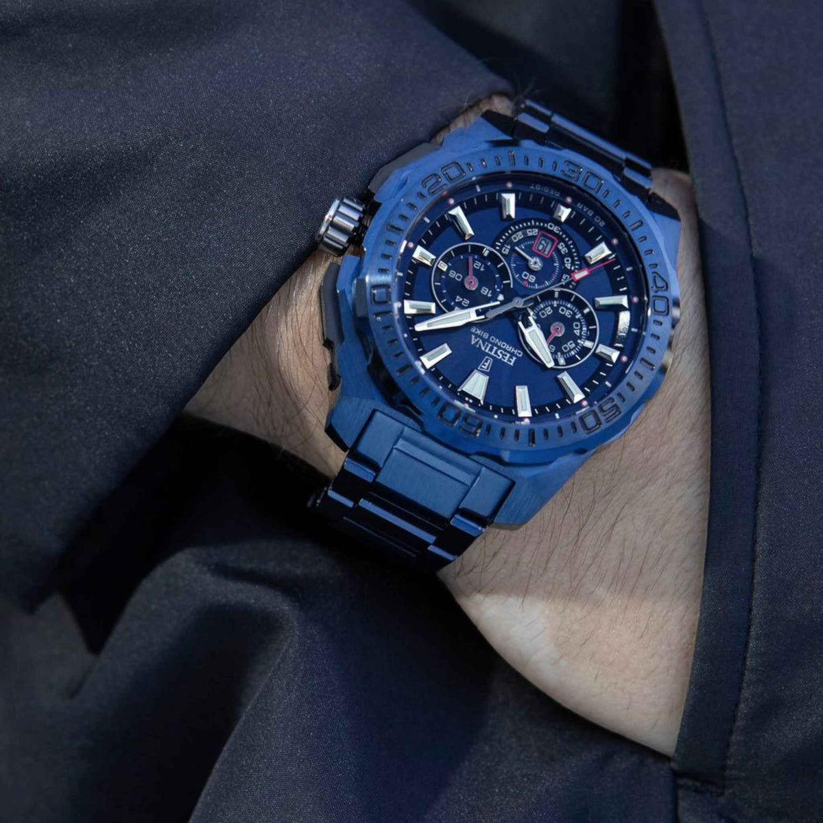Herrenuhr Chrono Bike Spezialausgabe Blau