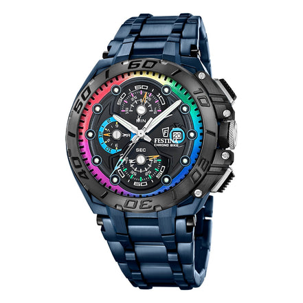 Herrenuhr Chrono Bike Spezialausgabe blau/bunt