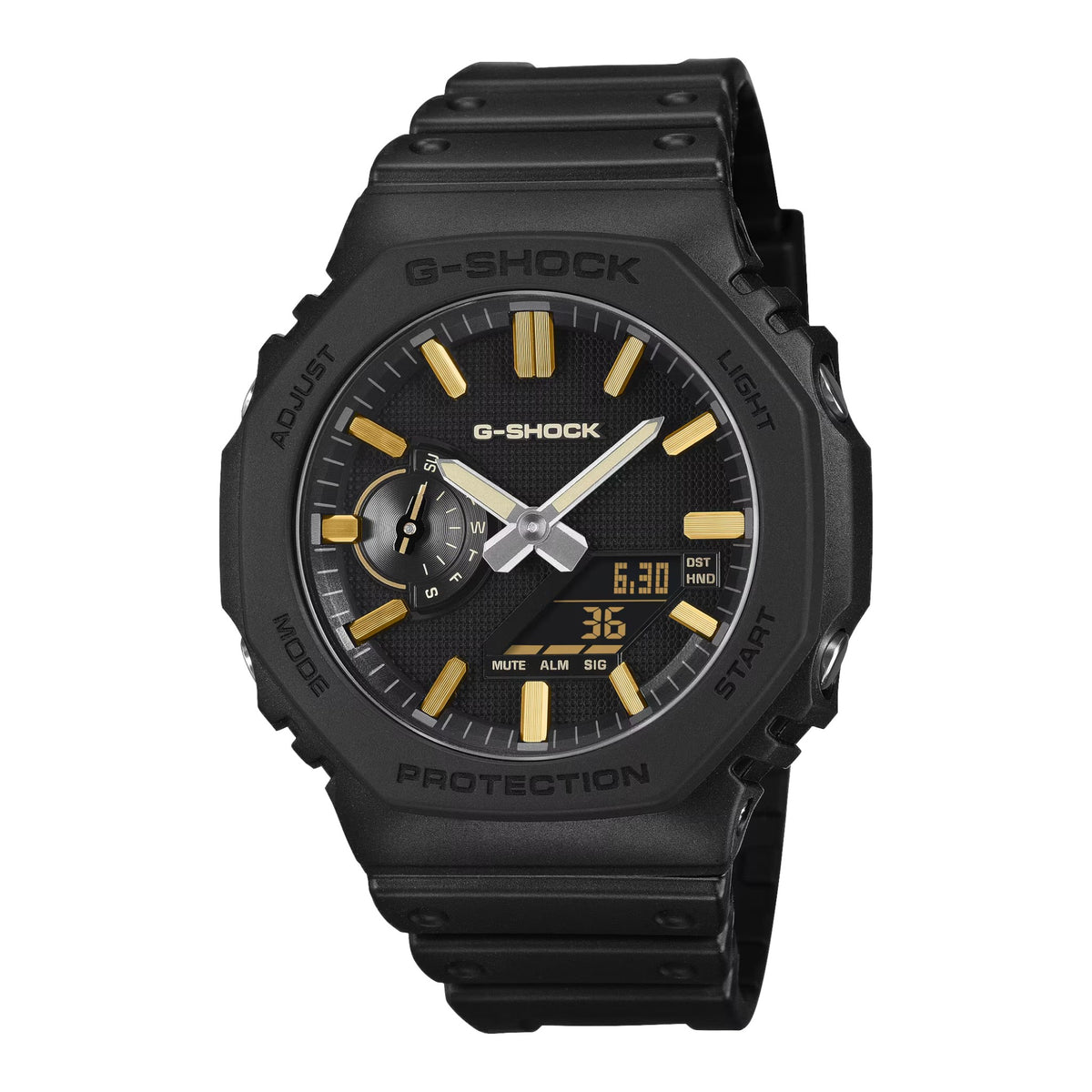 Herrenuhr schwarz gold