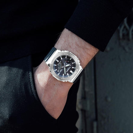G-Steel schwarzes Zifferblatt