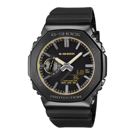 Herrenuhr schwarz gold