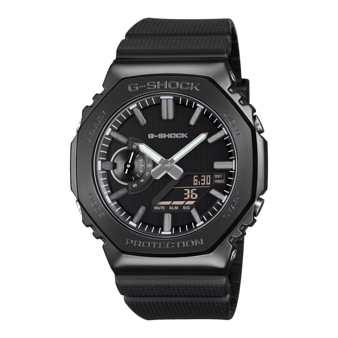 Herrenuhr schwarz silber