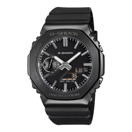 Herrenuhr schwarz silber